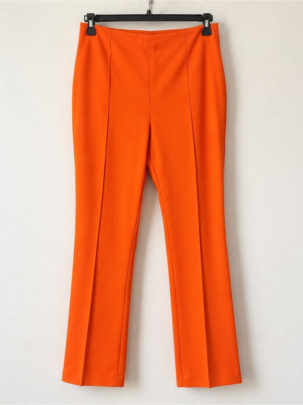 Topshop Bright Orange Straight Leg Pants with Back Slits